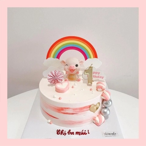 Bánh kem tuổi hợi/con heo - Bánh sinh nhật trẻ em