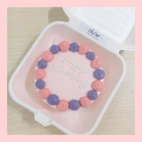 Mini Bento tone màu mix - Bánh kem bơ mini hộp bã mía