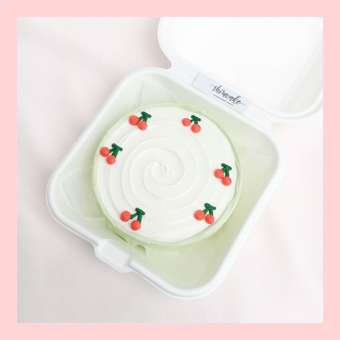 Mini Bento trái cây khác - Bánh kem bơ mini hộp bã mía