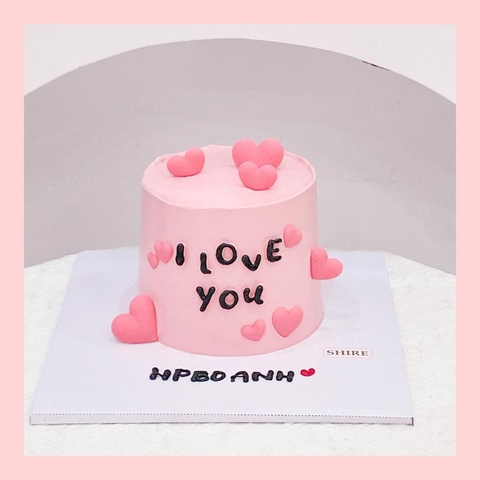 Bánh kem tone hồng đen - Bánh kem sinh nhật