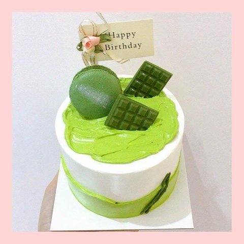 Bánh mini trang trí macaron- Bánh kem bơ mini 10-12cm