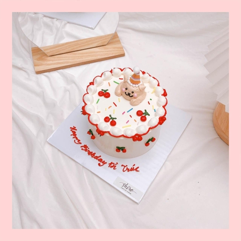 Bánh mini bơm thú 3D- Bánh kem bơ mini 10-12cm