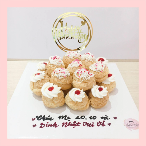 Su kem giòn sinh nhật đơn giản - Choux creme