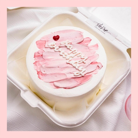 Mini Bento tone màu hồng - Bánh kem bơ mini hộp bã mía