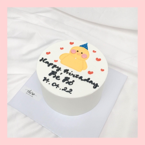 Bánh vẽ hình con vịt dễ thương - Bánh sinh nhật trẻ em