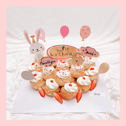 Su kem giòn sinh nhật cho bé - Choux creme trang trí phụ kiện