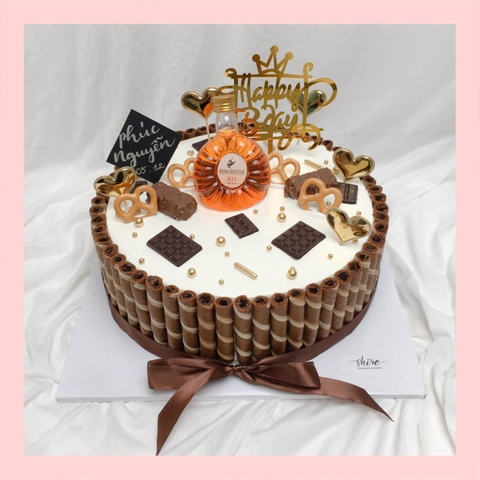 Bánh kem trang trí rượu bia - Bánh kem sinh nhật cho nam