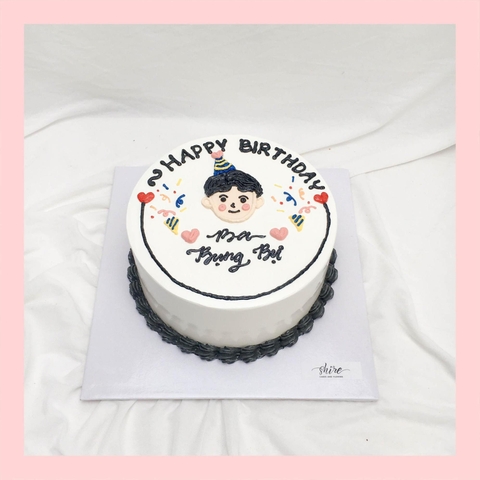 Bánh kem vẽ người nam - Bánh kem sinh nhật cho nam