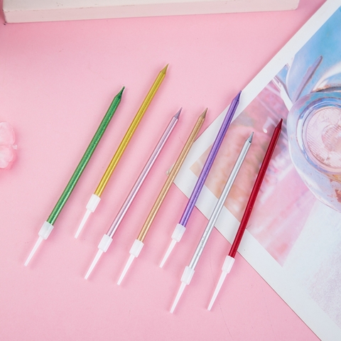 Nến sinh nhật nhũ đơn cao cấp