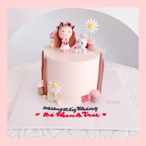 Bánh kem tạo hình em bé gái 3D xinh xắn cho bé gái - Bánh kem fondant