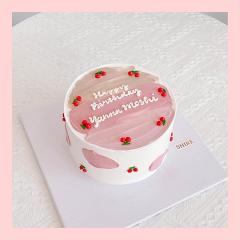 Bánh kem vẽ màu pastel style Hàn - Bánh kem sinh nhật