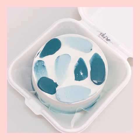 Mini Bento tone màu xanh dương - Bánh kem bơ mini hộp bã mía