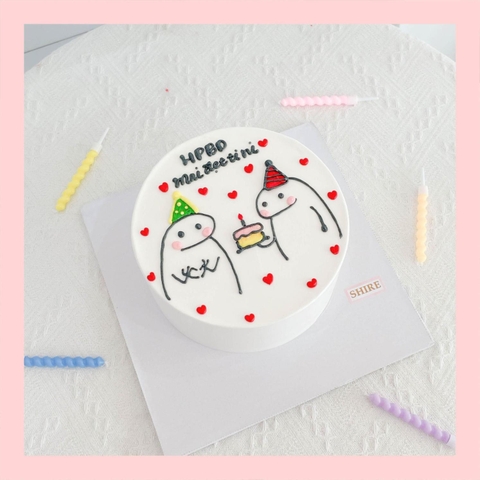 Bánh kem vẽ hình ngộ nghĩnh đáng yêu - Bánh kem sinh nhật