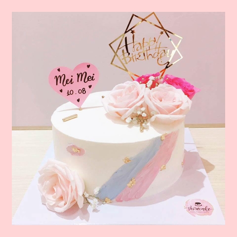 Bánh kem trang trí hoa tươi - Bánh kem sinh nhật cho nữ