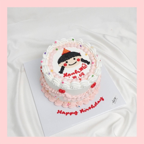 Bánh kem vẽ người nữ - Bánh kem sinh nhật cho nữ