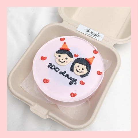 Mini Bento cặp đôi - Bánh kem bơ mini hộp bã mía