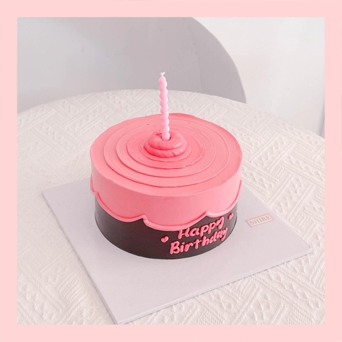 Bánh kem tone hồng đen - Bánh kem sinh nhật