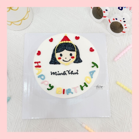 Bánh kem vẽ người nữ - Bánh kem sinh nhật cho nữ