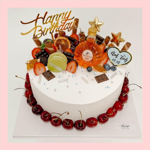 Bánh kem trang trí rượu bia - Bánh kem sinh nhật cho nam