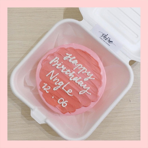 Mini Bento tone màu hồng - Bánh kem bơ mini hộp bã mía