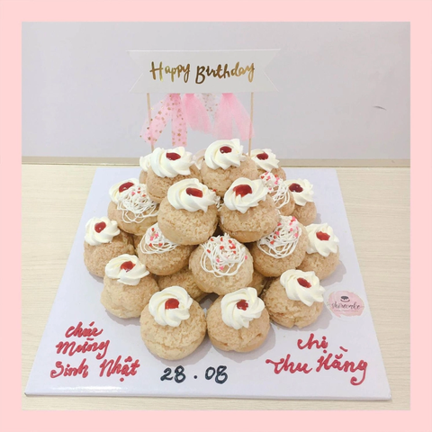 Su kem giòn sinh nhật đơn giản - Choux creme