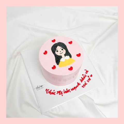 Bánh mini vẽ người - Bánh kem bơ mini 10-12cm