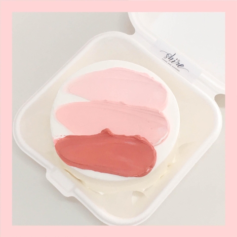 Mini Bento tone màu hồng - Bánh kem bơ mini hộp bã mía