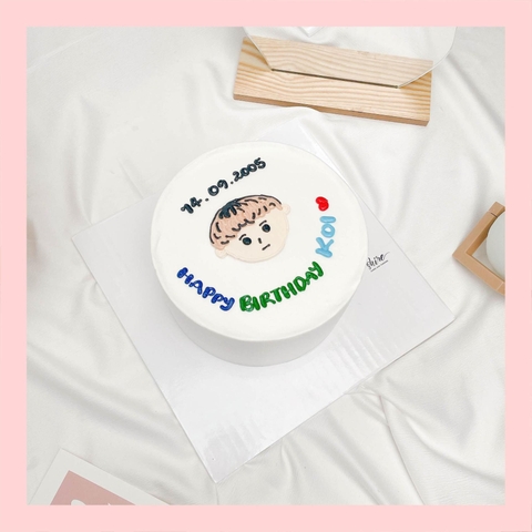 Bánh kem vẽ người nam - Bánh kem sinh nhật cho nam