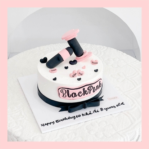 Bánh kem tone hồng đen - Bánh kem sinh nhật