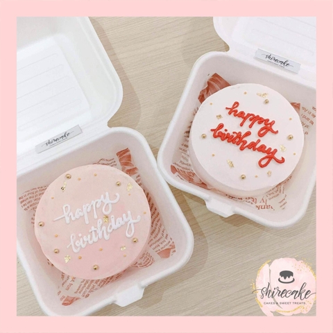 Mini Bento tone màu hồng - Bánh kem bơ mini hộp bã mía