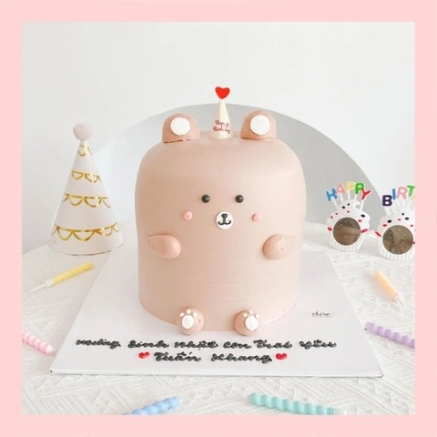 Bánh tạo hình con gấu/ con thỏ 3D - Bánh sinh nhật trẻ em