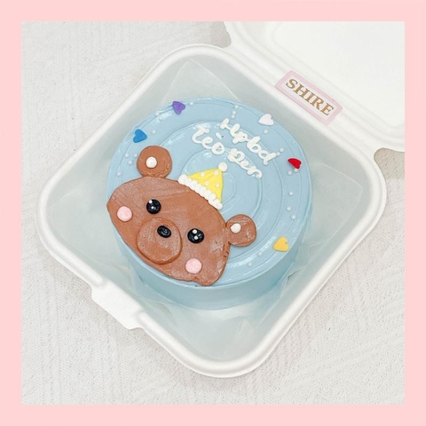 Mini Bento hình gấu dễ thương - Bánh kem bơ mini hộp bã mía