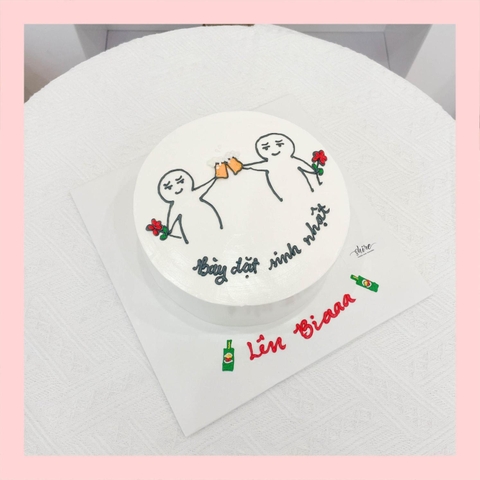 Bánh kem vẽ hình ngộ nghĩnh đáng yêu - Bánh kem sinh nhật