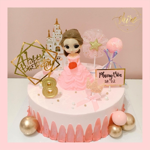 Bánh kem người đẹp & quái vật Belle - Bánh sinh nhật công chúa Disney