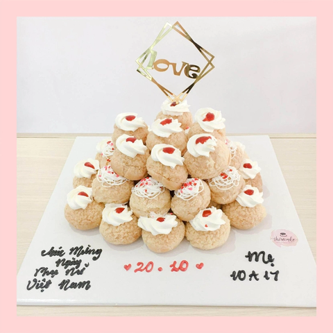 Su kem giòn sinh nhật đơn giản - Choux creme