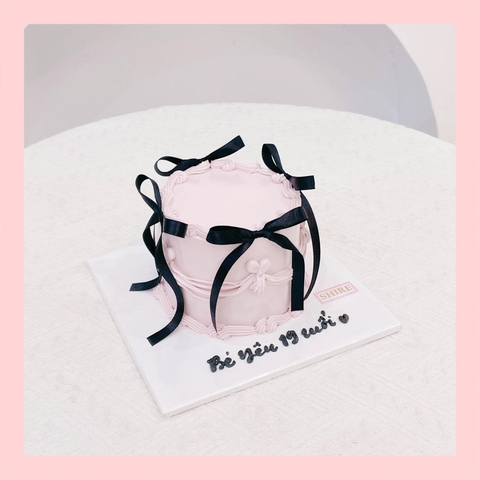 Bánh kem mini trang trí nơ nữ tính cho bạn gái - Bánh kem sinh nhật