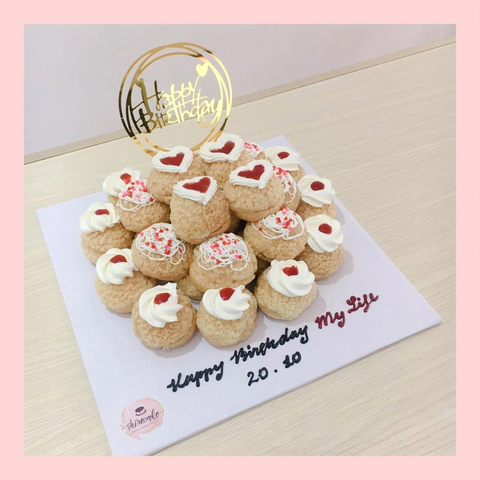 Su kem giòn sinh nhật đơn giản - Choux creme