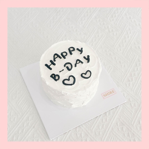 Bánh kem tone trắng đen - Bánh kem sinh nhật