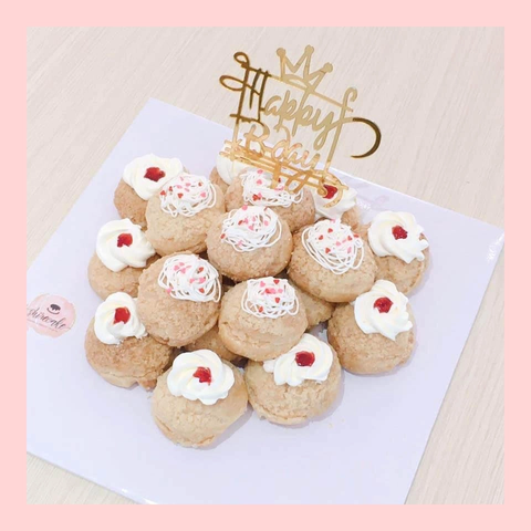 Su kem giòn sinh nhật đơn giản - Choux creme