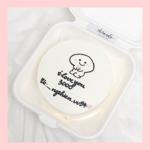 Mini Bento vẽ hình ngộ nghĩnh - Bánh kem bơ mini hộp bã mía