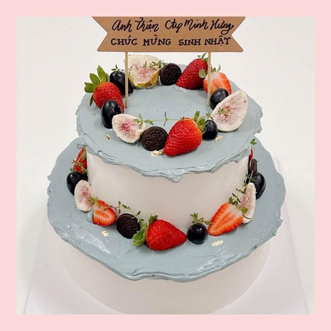 Bánh kem hai tầng cho nam/cho sếp - Bánh kem sinh nhật cho nam
