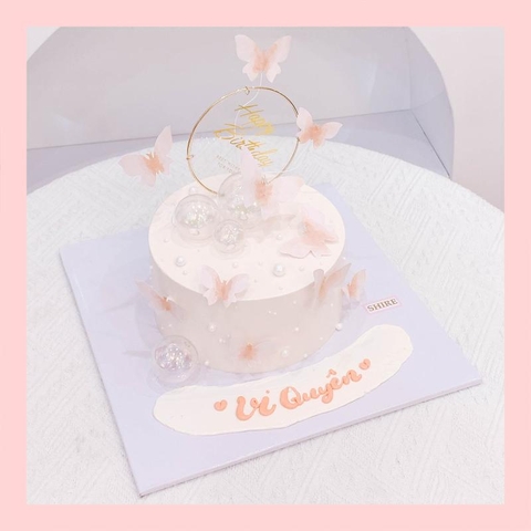 Bánh kem trang trí bướm - Bánh kem sinh nhật cho nữ
