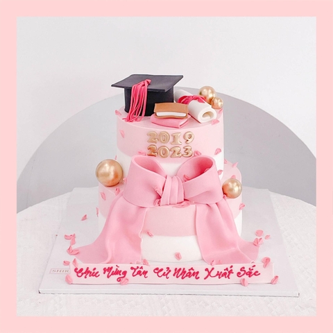 Bánh kem tạo hình nơ 3D xinh xắn cho bé gái - Bánh kem fondant