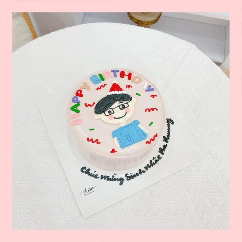 Bánh kem vẽ người nam - Bánh kem sinh nhật cho nam