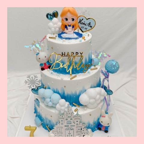 Bánh kem Alice in the wonderland - Bánh sinh nhật công chúa Disney