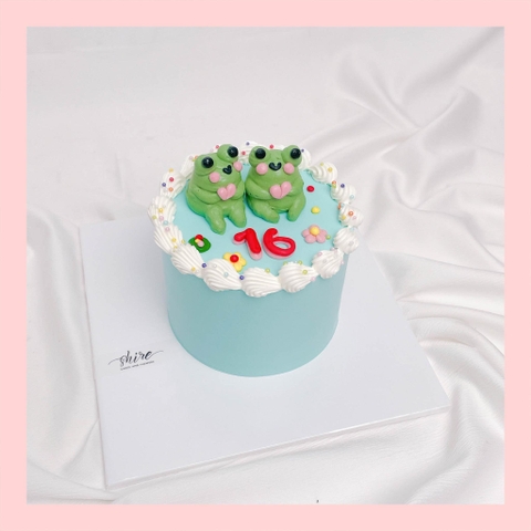 Bánh mini bơm thú 3D- Bánh kem bơ mini 10-12cm