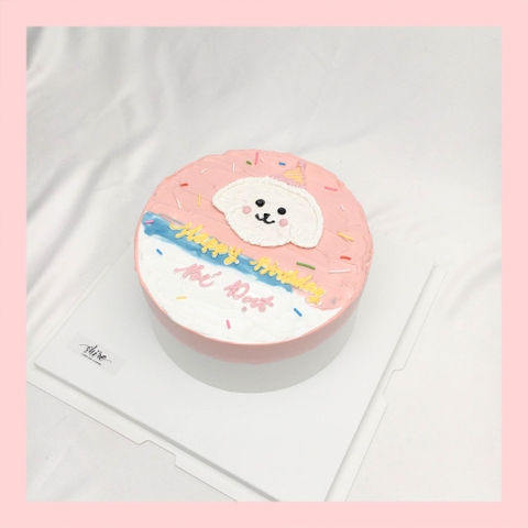 Bánh vẽ hình con chó dễ thương - Bánh sinh nhật trẻ em