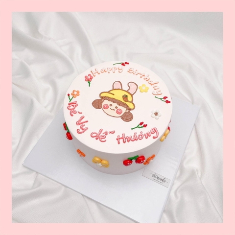 Bánh kem vẽ người nữ - Bánh kem sinh nhật cho nữ