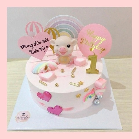 Bánh kem tuổi hợi/con heo - Bánh sinh nhật trẻ em