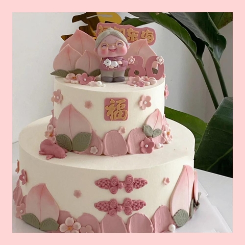 Bánh kem mừng thọ hiện đại